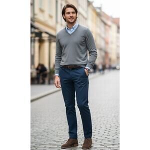 Original Penguin Men’s Pants Straight Fit Navy Blue Size 30x30